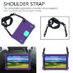 Alcatel Joy Tab2/3T 8.0 Honeycomb EVA Hybrid Tablet Case Strap Purple Aqua - 4