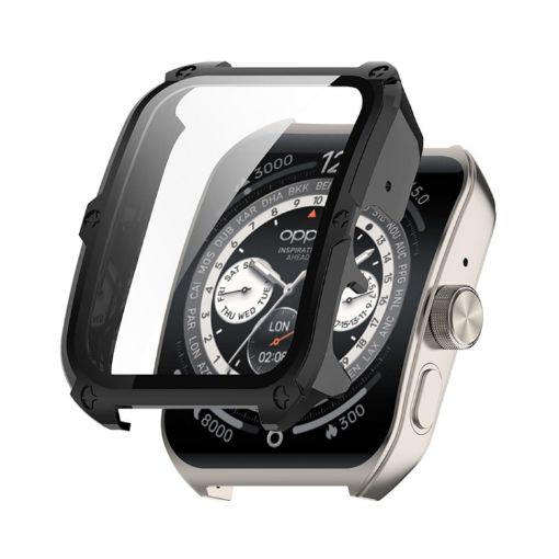 OPPO Watch 4 Pro ENKAY Hat-Prince PC + Tempered Glass Case Black - 1