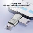 USB-C/Type-C to Type-C + USB 3.0 OTG Adapter for Headset & U-Disk (Black) - 2