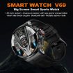 V69 Smart Watch 1.85" Black - Bluetooth Call, Heart Rate, BP, Oxygen Monitor - 3