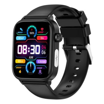 ET570 Smart Watch 1.96" Color Screen, Bluetooth Call/ECG, Black Strap - 1