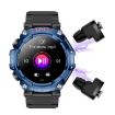 T96 Smart Watch with 1.52" AMOLED Screen & Bluetooth Earphones - Blue - 2