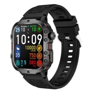 QX11 1.96" Color Screen Smart Watch with Silicone Strap - Bluetooth Call - 1