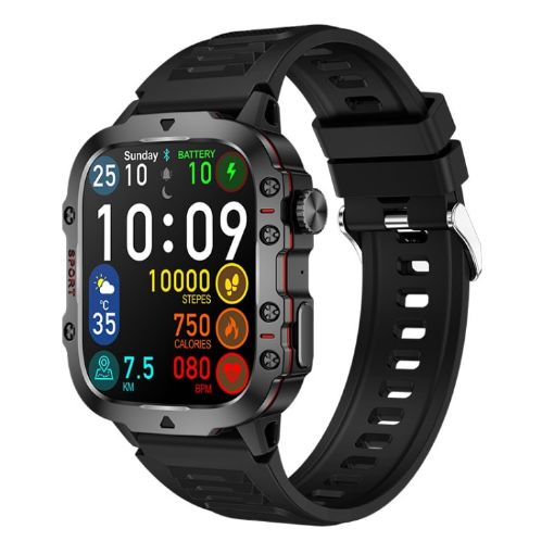 QX11 1.96" Color Screen Smart Watch with Silicone Strap - Bluetooth Call - 1