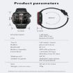 QX11 1.96" Color Screen Smart Watch with Milan Steel Strap - Black - 7