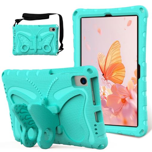Samsung Galaxy Tab S6 Lite 10.4 Shockproof Case Mint Green Butterfly - 1