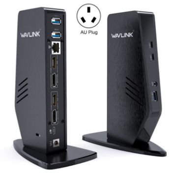 WAVLINK UG69PD5 USB-C Dual 4K Docking Station, AU Plug, 60Hz Adapter - 1