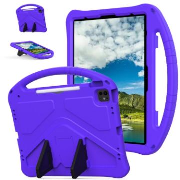 iPad Pro 13 2024 Purple EVA Shockproof Tablet Case with Holder - 1