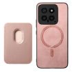 Xiaomi 14 Ultra Pink Magsafe Card Bag PU Back Cover Phone Case - 5