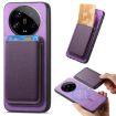 Xiaomi 14 Ultra Retro Magsafe Card Bag PU Phone Case - Purple - 1
