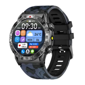 KC80 Smart Watch, 1.43" Color Screen, AI Voice, Bluetooth Call, Camouflage Black - 1