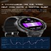 EX103 Smart Watch, 1.55" Color Screen, Bluetooth Call, Heart Rate Monitor, Grey - 7