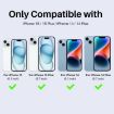 iPhone 15/14 Plus Camera Lens Protector 6pcs Metal Ring Film Blue - 6