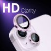 iPhone 15/14 Plus Camera Lens Protector 6pcs Metal Ring Film Purple - 5