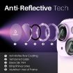 iPhone 15/14 Plus Camera Lens Protector Set - Glitter Metal Ring (Purple) - 4