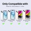 iPhone 15/14 Plus Camera Lens Protector Set - 6Pcs Silver Diamond Ring - 6