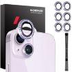iPhone 15/14 Plus Camera Lens Protector Set - 6Pcs Diamond Metal Ring - 1