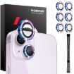 iPhone 15/14 Plus Camera Lens Protector Set - 6Pcs Diamond Metal Rings - 1