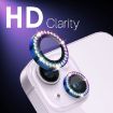 iPhone 15/14 Plus Camera Lens Protector Set - 6Pcs Diamond Metal Rings - 5