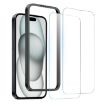 iPhone 15 NORTHJO 2pcs Screen Protector Tempered Glass with Frame - 2
