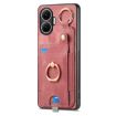 Redmi Turbo 4 Pro Pink Retro Skin-feel Phone Case with Ring Card Bag - 2