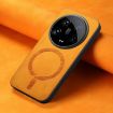 Xiaomi 14 Ultra Yellow Retro Magsafe PU Back Cover Phone Case - 2