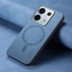 Xiaomi Redmi Note 12 Turbo Blue Retro Magsafe PU Back Cover Case - 2