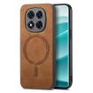 Xiaomi Redmi Note 14 5G Brown Retro Magsafe PU Back Cover Case - 1