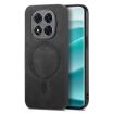 Xiaomi Redmi Note 14 5G Black Retro Magsafe PU Back Cover Case - 1