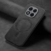 Xiaomi Redmi Note 14 5G Black Retro Magsafe PU Back Cover Case - 4