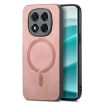 Xiaomi Redmi Note 14 Pro+ 5G Pink Retro Magsafe PU Phone Case Cover - 1