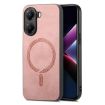Xiaomi Poco X7 Pro Pink Retro Magsafe PU Back Cover Case - 1
