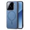 Xiaomi 15 Blue Retro Magsafe PU Back Cover Phone Case - 1