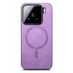 Xiaomi 15 Retro Magsafe PU Back Cover Phone Case - Solid Purple - 2