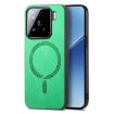 Xiaomi 15 Green Retro Magsafe PU Back Cover Phone Case - 1