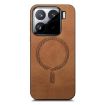 Xiaomi 15 Pro Brown Retro Magsafe PU Back Cover Phone Case - 2