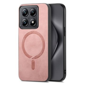 Xiaomi 14T Pro Pink Retro Magsafe PU Back Cover Phone Case - 1