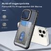 iPhone 15 Card Holder Case - White Acrylic Hybrid TPU Cover - 2