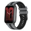 Amazfit Active 20mm Two-Color Sports Silicone Watch Band Grey Black - 1