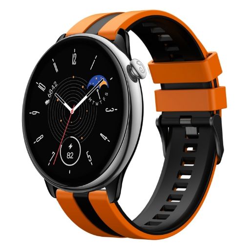 Amazfit GTR Mini 20mm Orange+Black Sports Silicone Watch Band - 1