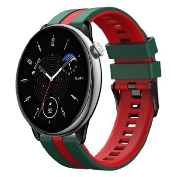 Amazfit GTR Mini 20mm Green+Red Two-Color Sports Silicone Watch Band - 1