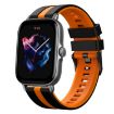Amazfit GTS 3 20mm Black+Orange Two-Color Sports Silicone Band - 1