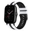 Amazfit GTS 2E 20mm Two-Color Silicone Watch Band White+Black - 1