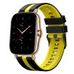 Amazfit GTS 2 20mm Black+Yellow Two-Color Sports Silicone Band - 1