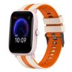 Amazfit Pop Pro 20mm Two-Color Silicone Watch Band - Starlight/Orange - 1