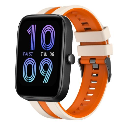 Amazfit Bip3 20mm Two-Color Silicone Watch Band Starlight Orange - 1