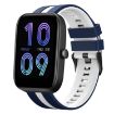 Amazfit Bip3 Pro 20mm Blue+White Two-Color Sports Silicone Band - 1