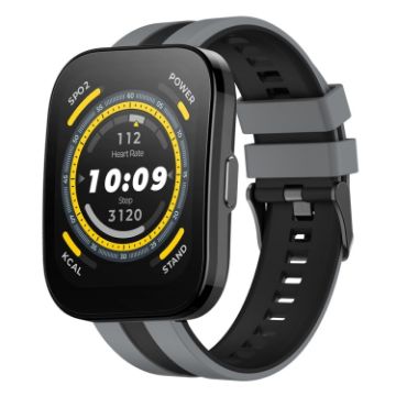 Amazfit Bip 5 22mm Grey+Black Two-Color Sports Silicone Watch Band - 1
