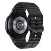 Samsung Galaxy Watch 7 40/44mm Black Wave Pattern Silicone Band - 2