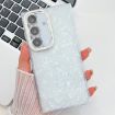 Samsung Galaxy A15 5G Glitter TPU Case with Lens Film - White Shell Pattern - 1
